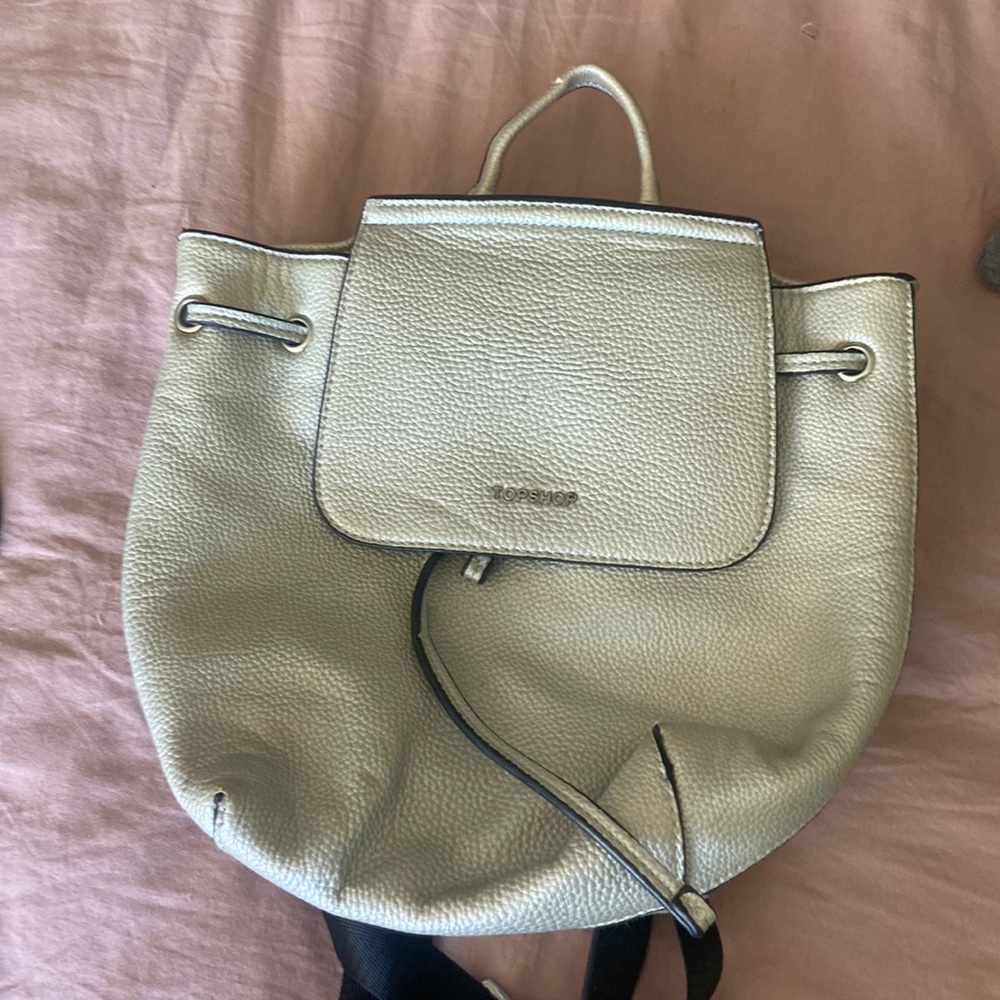 Topshop Mini Silver Backpack - image 1